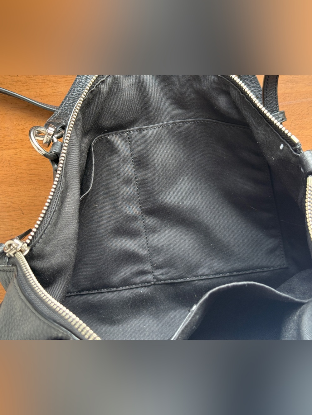 Coach Black Pebbled Leather Satchel Shoulder Bag Silver Hardware Crossbody COA - Picture 6 of 13